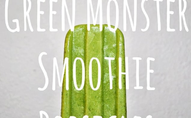 Green Monster Smoothie Popsicleshealthy recipe