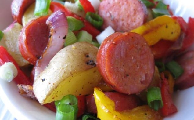 Andouille Sausage and Potato Hashhealthy recipe