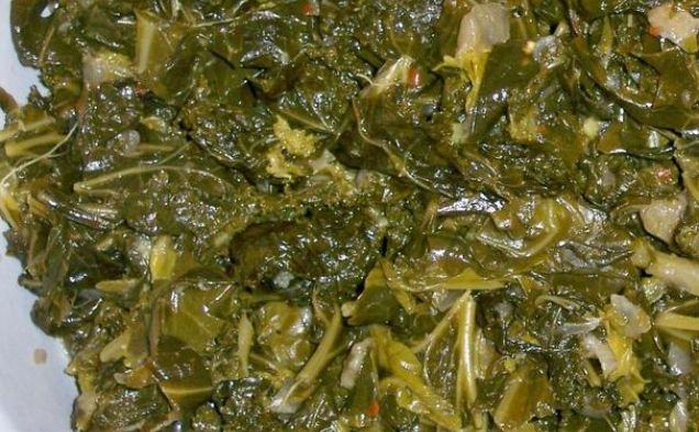 Auntie Naynay’s Spicy Greenshealthy recipe