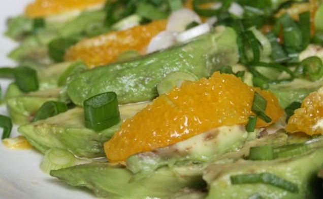 Avocado and Orange Salad With Orange-Ginger Dressinghealthy recipe