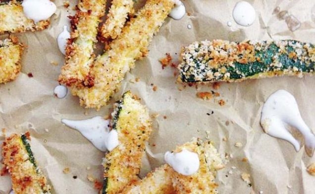 Baked Panko Zucchini Stickshealthy recipe