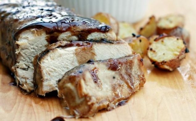 Brown Sugar and Balsamic Glazed Pork Loinhealthy recipe
