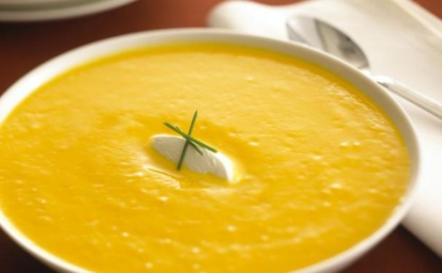 Butternut Squash Soup with Fresh Goat Cheesehealthy recipe