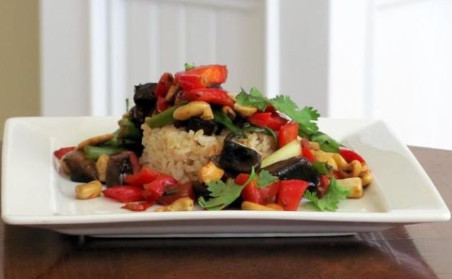 Cashew-Chili Portabellohealthy recipe