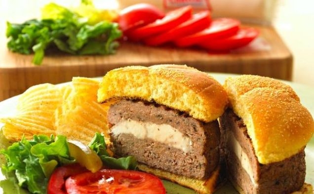 Chavrie Stuffed Turkey Burgershealthy recipe
