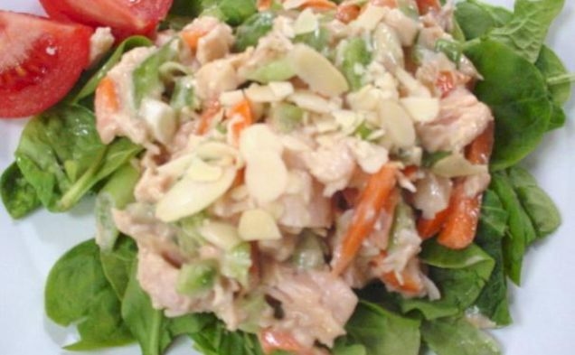 Chinese Chicken Salad With Creamy Soy Dressinghealthy recipe