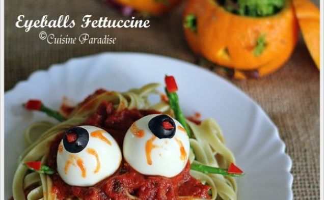 Eyeballs Fettuccinehealthy recipe