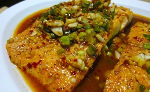 Ginger Garlic Chili Salmonhealthy recipe