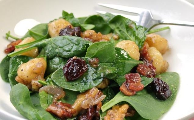 Gnocchi and Wilted Spinach Saladhealthy recipe