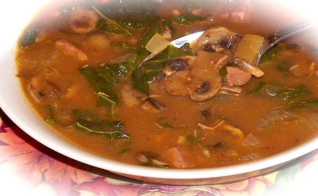 Hearty Beef and Mushroom Souphealthy recipe
