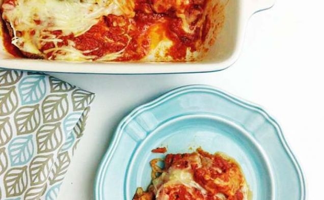 Layered Baked Eggplant Parmesanhealthy recipe