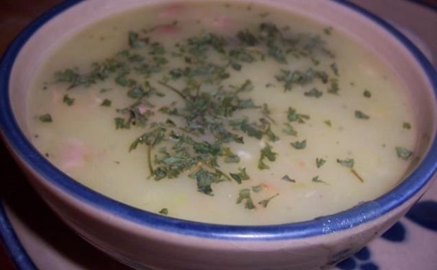 Leek and Potato Soup with Hamhealthy recipe