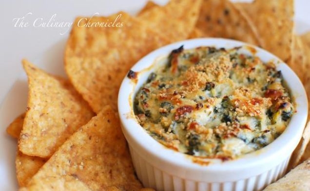 Mediterranean Spinach Artichoke Diphealthy recipe