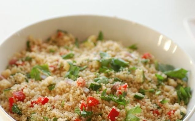 Moroccan Couscous and Chickpea Saladhealthy recipe