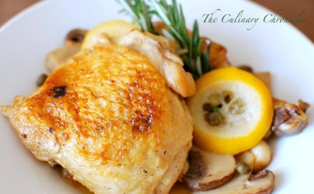 Oven Braised Lemon Chickenhealthy recipe
