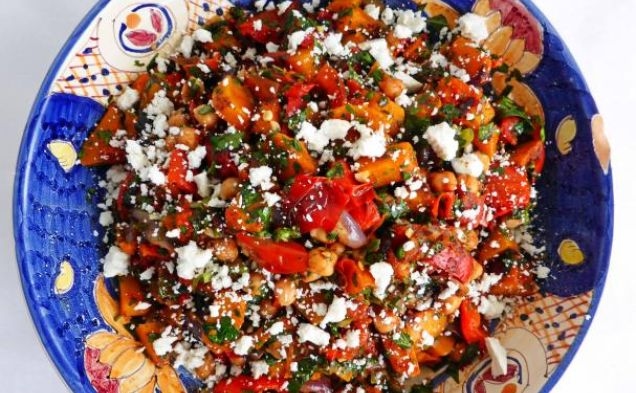 Butternut Squash, Red Onion and Chickpea Saladhealthy recipe