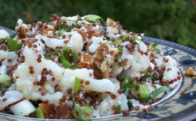Red Quinoa and Roasted Cauliflower Saladhealthy recipe