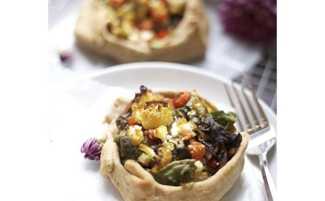 Roasted Vegetable Tart (Gluten Free, Dairy Free, Vegan)healthy recipe