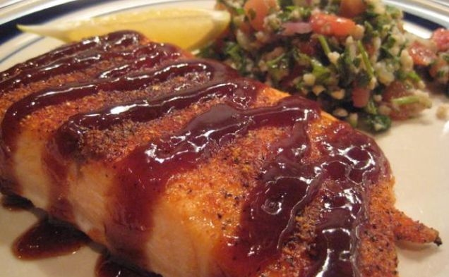 Spice-Rubbed Lemon Barbecue Salmonhealthy recipe