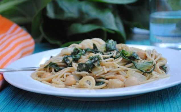 Swiss Chard Linguinehealthy recipe
