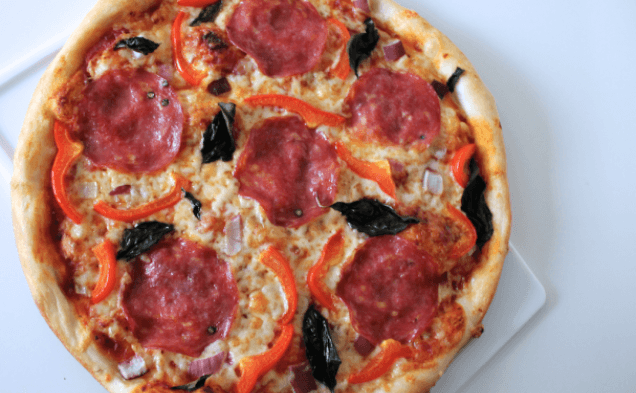 Thin Crust Genoa Salami Pizzahealthy recipe