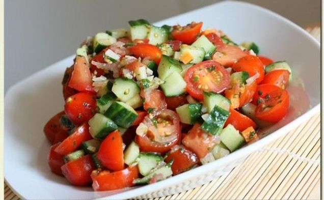 Tomato Cucumber Saladhealthy recipe