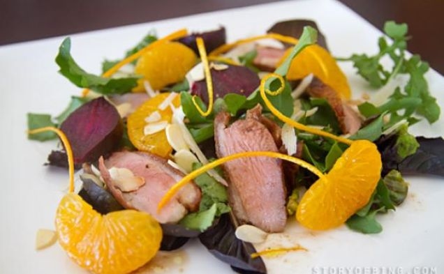Warm Duck Salad With Roasted Beetroothealthy recipe