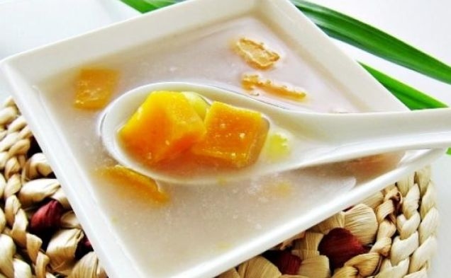 Yam Cream with Ginko Nutshealthy recipe