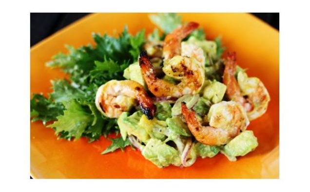 Avocado-Mango Salad With Grilled Shrimphealthy recipe