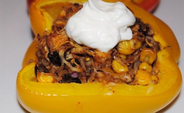 Blast Of Color Mexican Stuffed Bell Peppershealthy recipe