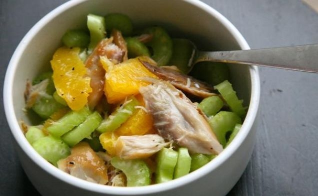 Celery, Orange and Smoked Mackerel Saladhealthy recipe