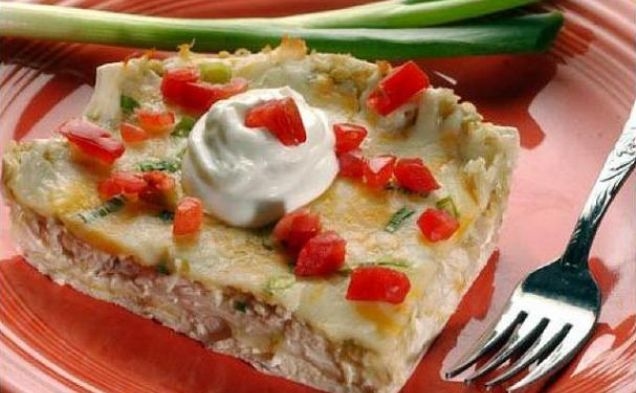 Chicken Verde Enchilada Casserolehealthy recipe