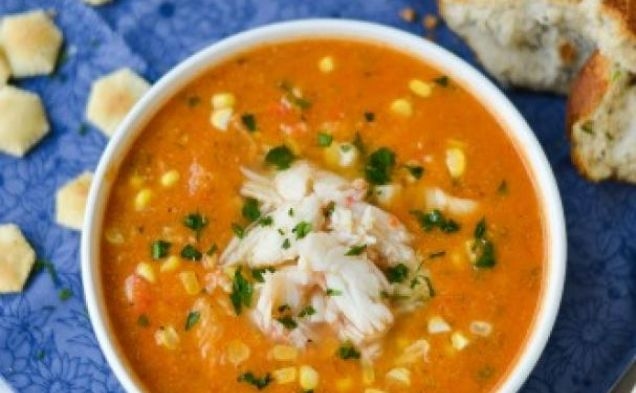 Crab & Sweet Corn Souphealthy recipe