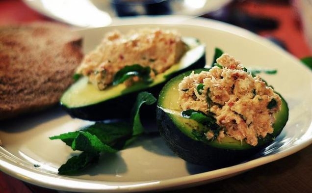 Crab Salad in Avocado Boatshealthy recipe