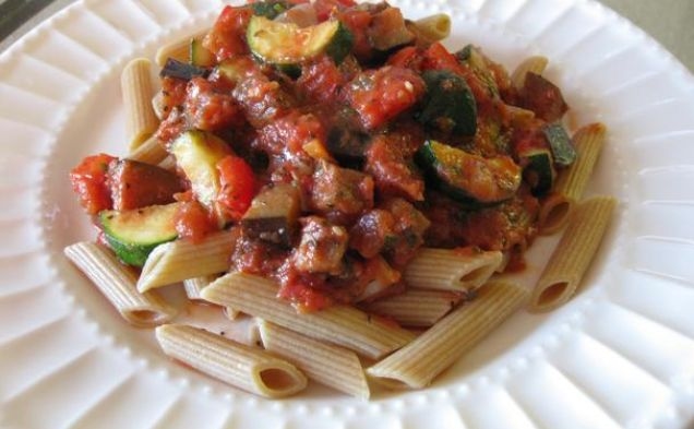 Creamy Ratatouille Over Pennehealthy recipe