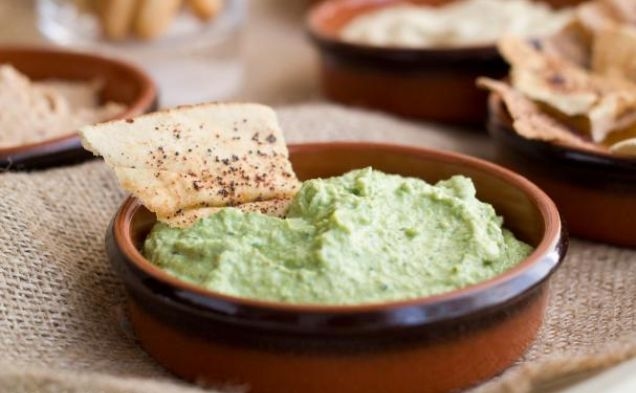 Curried Pea Diphealthy recipe