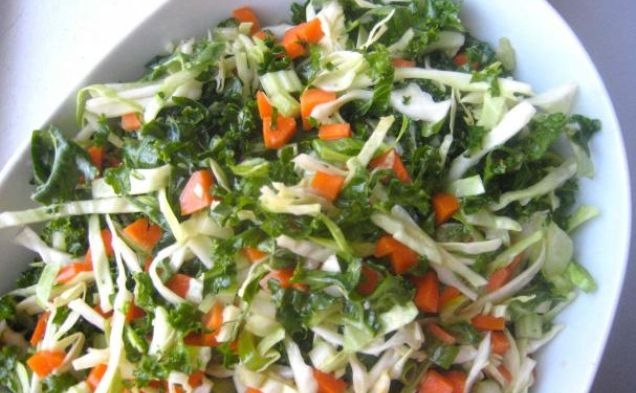 Delightful Kale and Cabbage Slawhealthy recipe