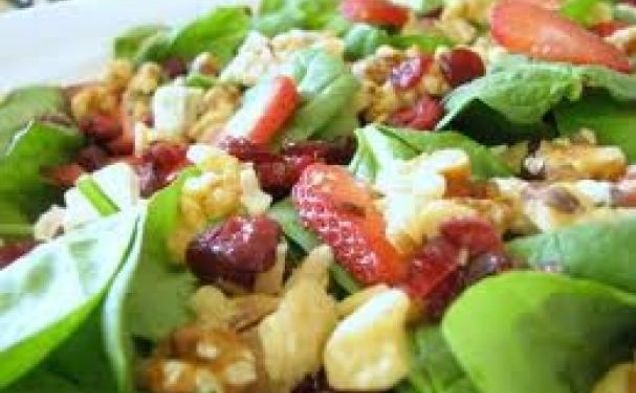 Fruit and Spinach Salad with "Xocai Activ" Vinaigrettehealthy recipe
