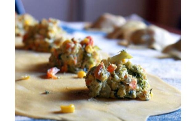 Garden Vegetable Ravioli With Tomato Brodohealthy recipe