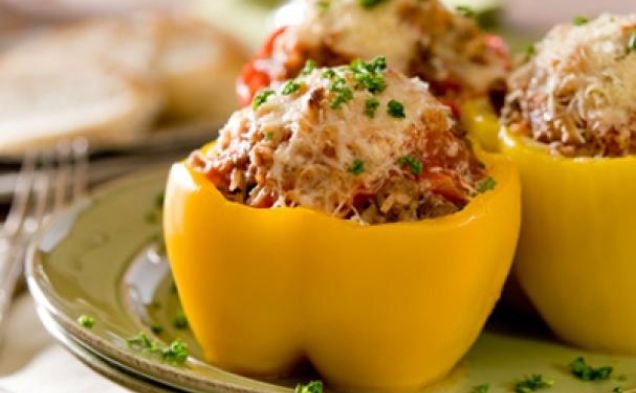 Ground Turkey Stuffed Peppershealthy recipe