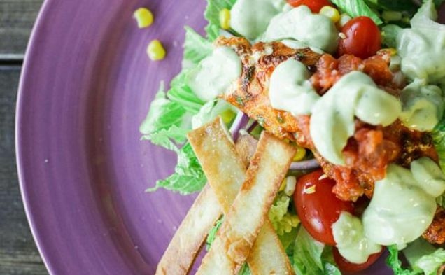 Healthy & Spicy Fish Taco Saladhealthy recipe