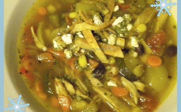 Hearty Chicken Tortilla Souphealthy recipe