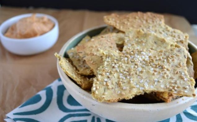 Herbed Multi-Seed Chickpea Crackershealthy recipe