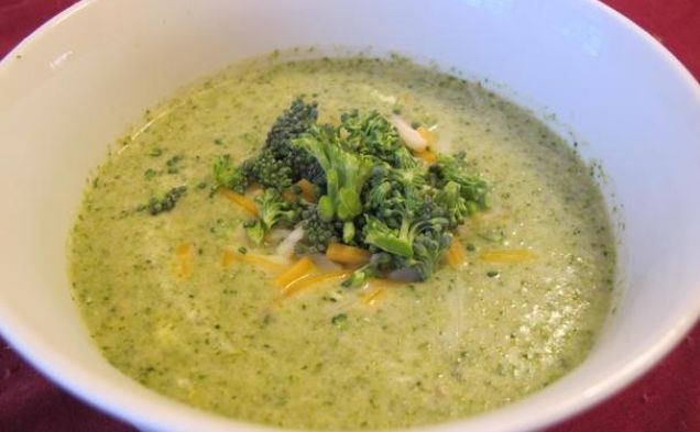 Homemade Broccoli Cheddar Souphealthy recipe