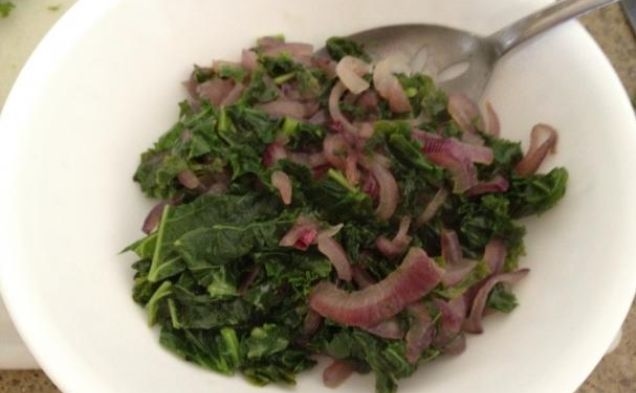 Kale With Red Onionhealthy recipe