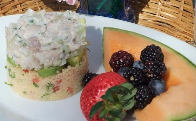 Layered Chicken Salad With Couscoushealthy recipe