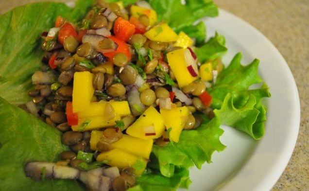 Lentil Mango Saladhealthy recipe