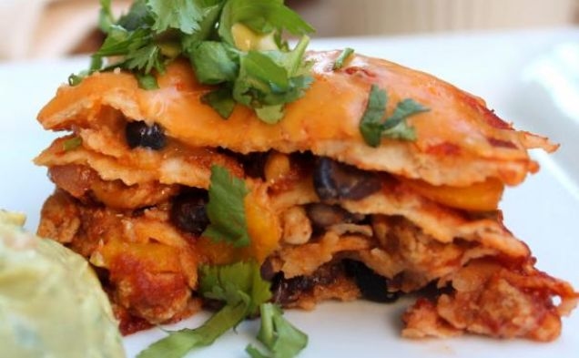 Mexican Lasagna with Chicken & Black Beanhealthy recipe
