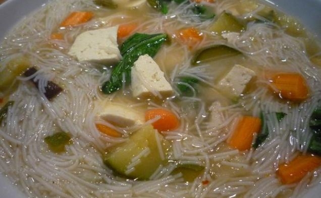 Miso Soup With Thin Noodleshealthy recipe