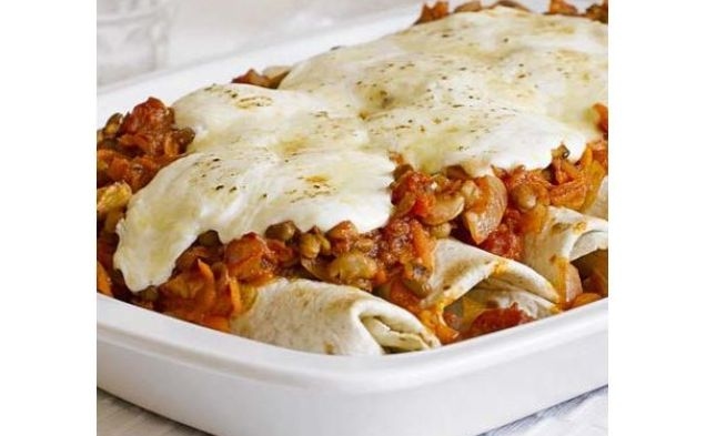 Mixed Bean Vegetarian Enchiladahealthy recipe